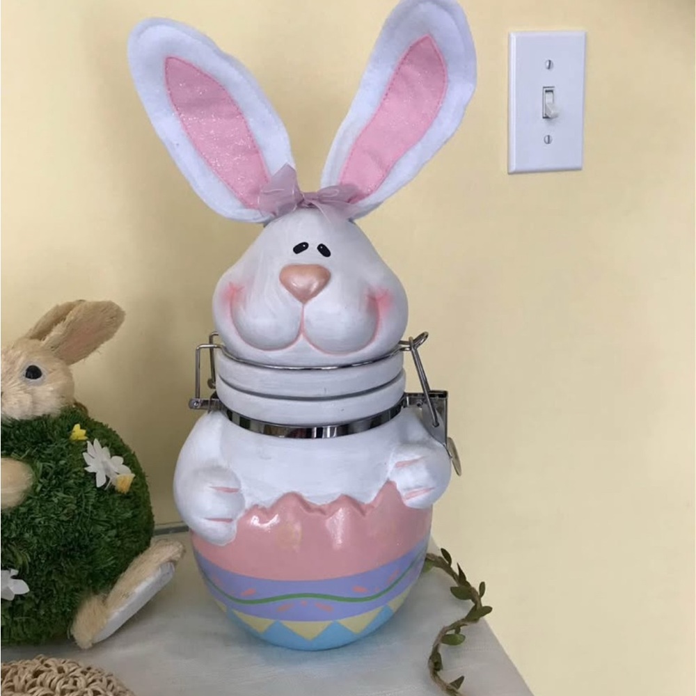 Easter Bunny Ceramic Jar